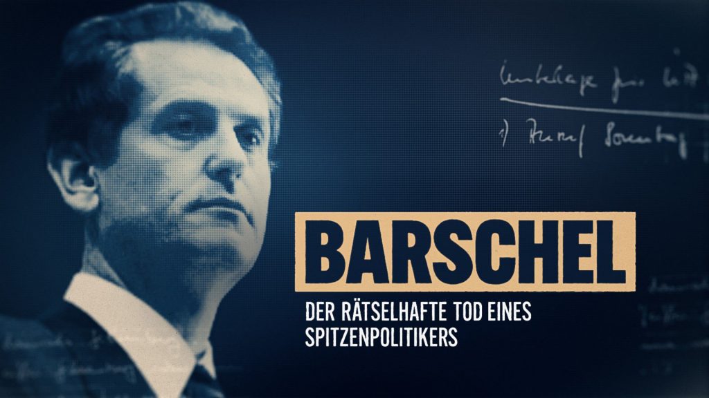 Das Keyart zur Doku "Barschel - Der rätselhafte Tod eines Spitzenpolitikers". Photo Credit: RTL+ Streaming Tipps von Sucy Pretsch