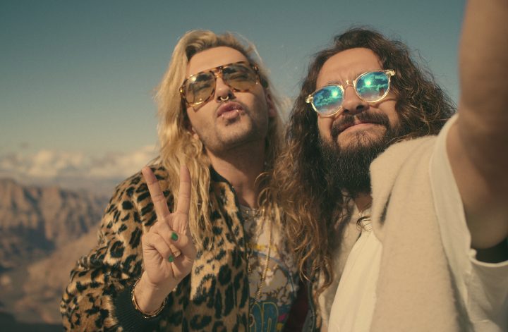 Tom and Bill Kaulitz on the set of Kaulitz & Kaulitz, Courtesy of Netflix 2024