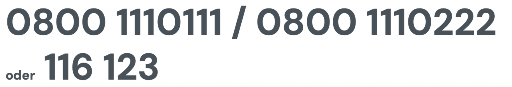 Du hast Suizidgedanken? 
Bei der Telefonseelsorge gibt es Hilfe!