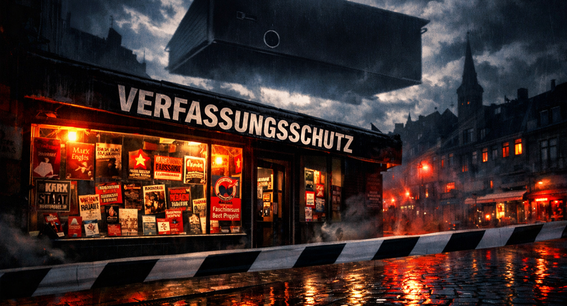 +++ Wie ein geheimer Prüf-Erlass und der Verfassungsschutz über Buchhanedlspreise entscheiden +++ Warum der Fall der drei linken Buchläden zur Gefahr für Kunst- und Meinungsfreiheit werden kann +++
