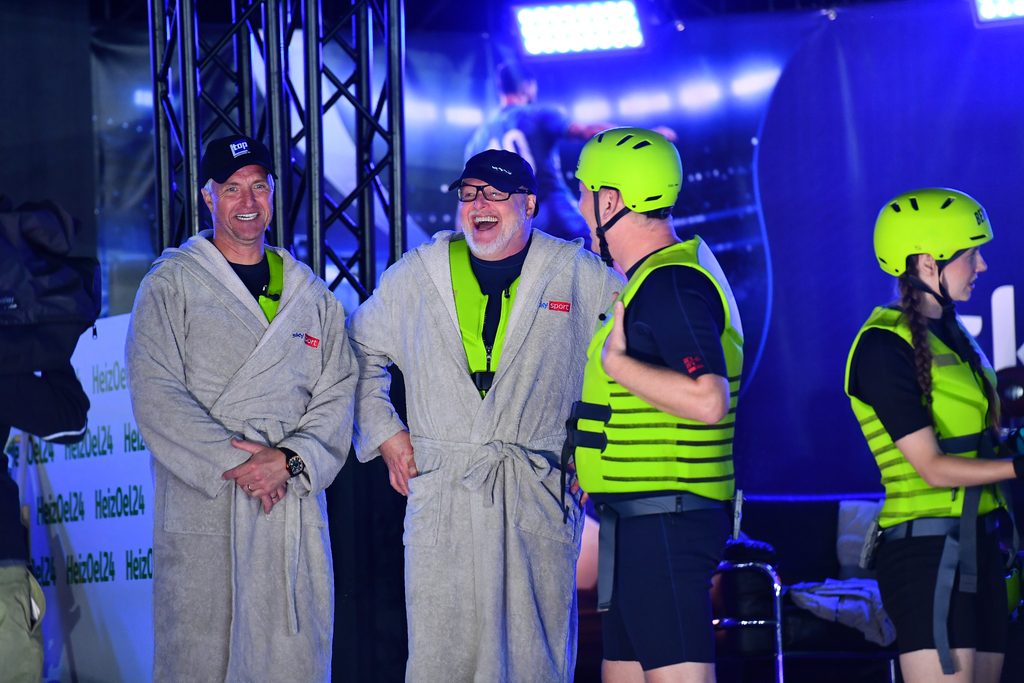 Ralf Schumacher und Stefan Raab bei der Jetski Star WM in Duisburg