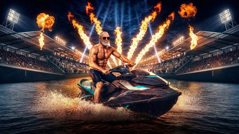 Ralf Schumacher und Stefan Raab bei der Jetski Star WM in Duisburg